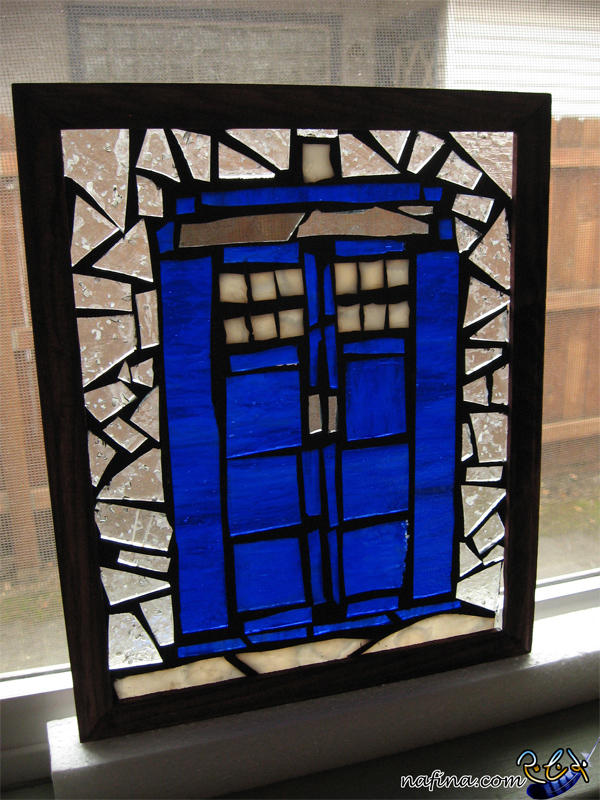 Snowy glass TARDIS