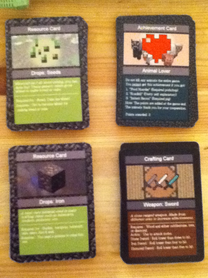 Minecraft the Card Game - Resources Craft Achieve by MccgSam on DeviantArt