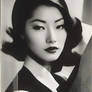 AI analog photo of a beautiful japanese woman