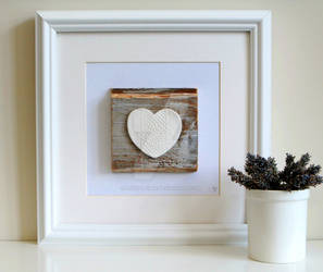 Ceramic and Wood Framed Wall Art