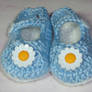Blue baby mary jane shoes
