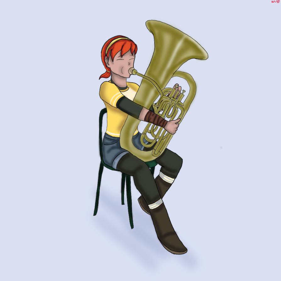 April and the tuba by whistheartist on DeviantArt