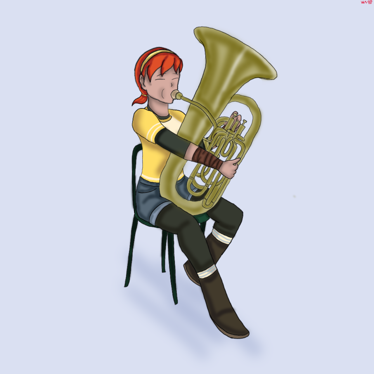 April and the tuba by whistheartist on DeviantArt