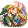 Link and Zelda kiss