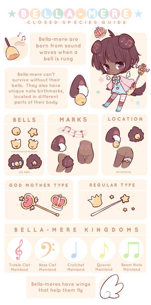 Bella-mere Closed Species Guide! by Motaii