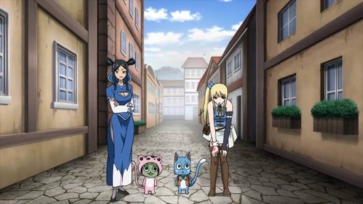 Fairy Tail FS - Lucy and Happy stay with Minerva by Soundmast on DeviantArt