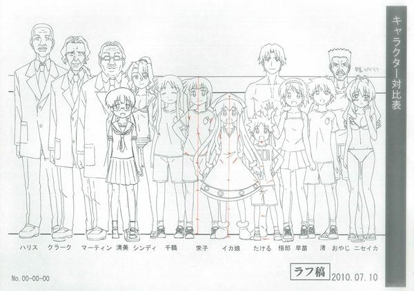 Unofficial Squid Girl Characters Height Estimate By Sfbluepan On Deviantart