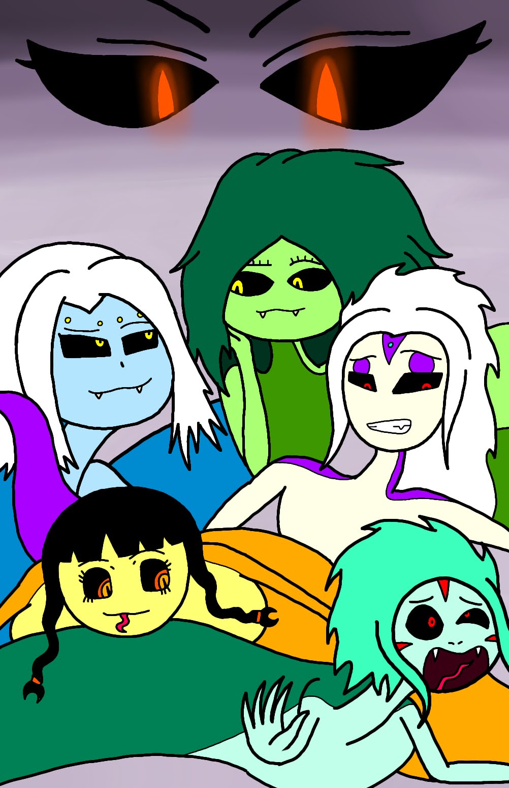 The giant snake girls