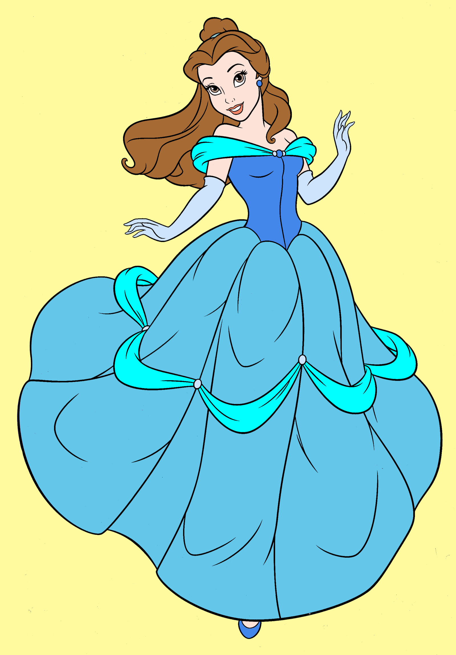 Belle in her Blue dress by Zanny-Marie on DeviantArt