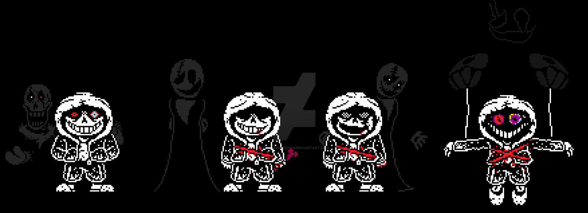 Dusttale Sans sprite (but its the official design) by TheRealAllanTorngren  on DeviantArt
