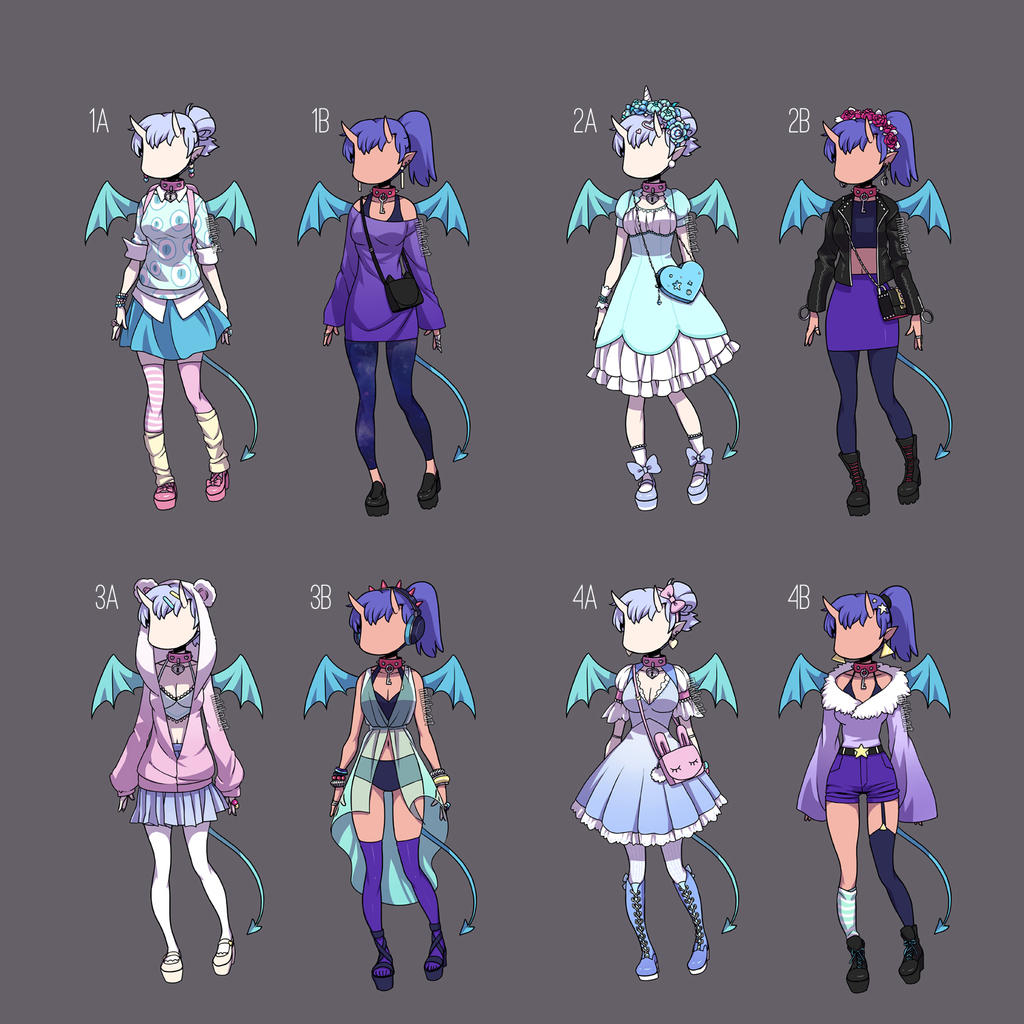 Demon Girl Designs by Zombiesmile