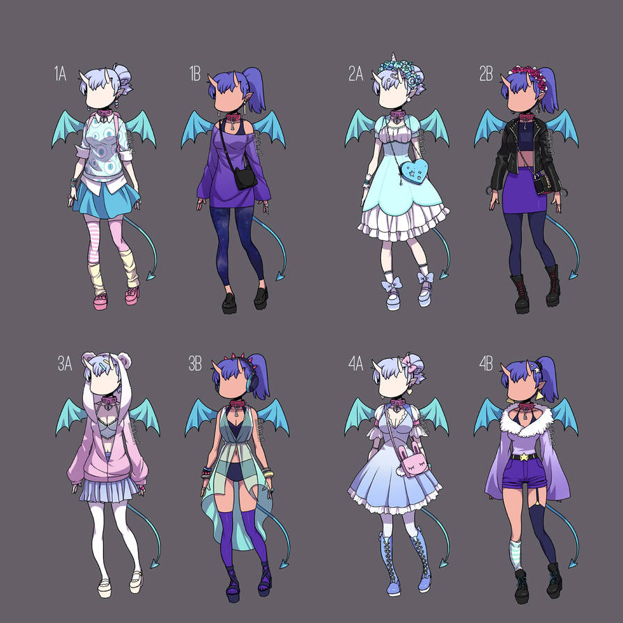 Demon Girl Designs by Zombiesmile