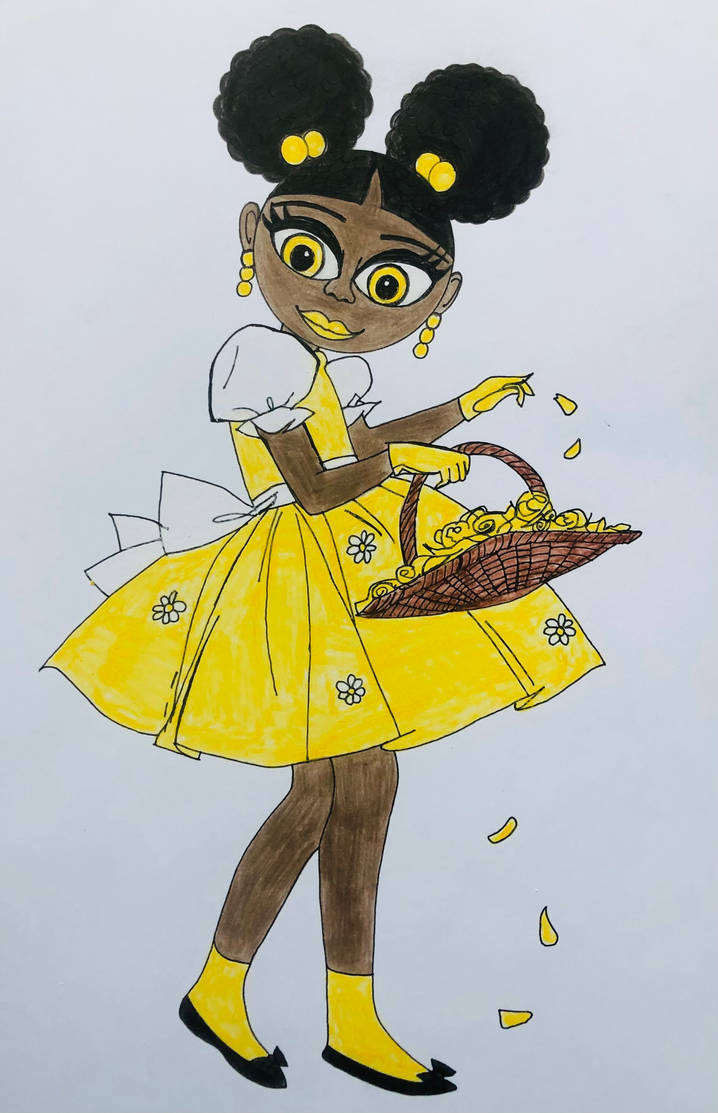 Mvs9966 Beautiful African Yellow Flower Girl by MVS9966 on DeviantArt