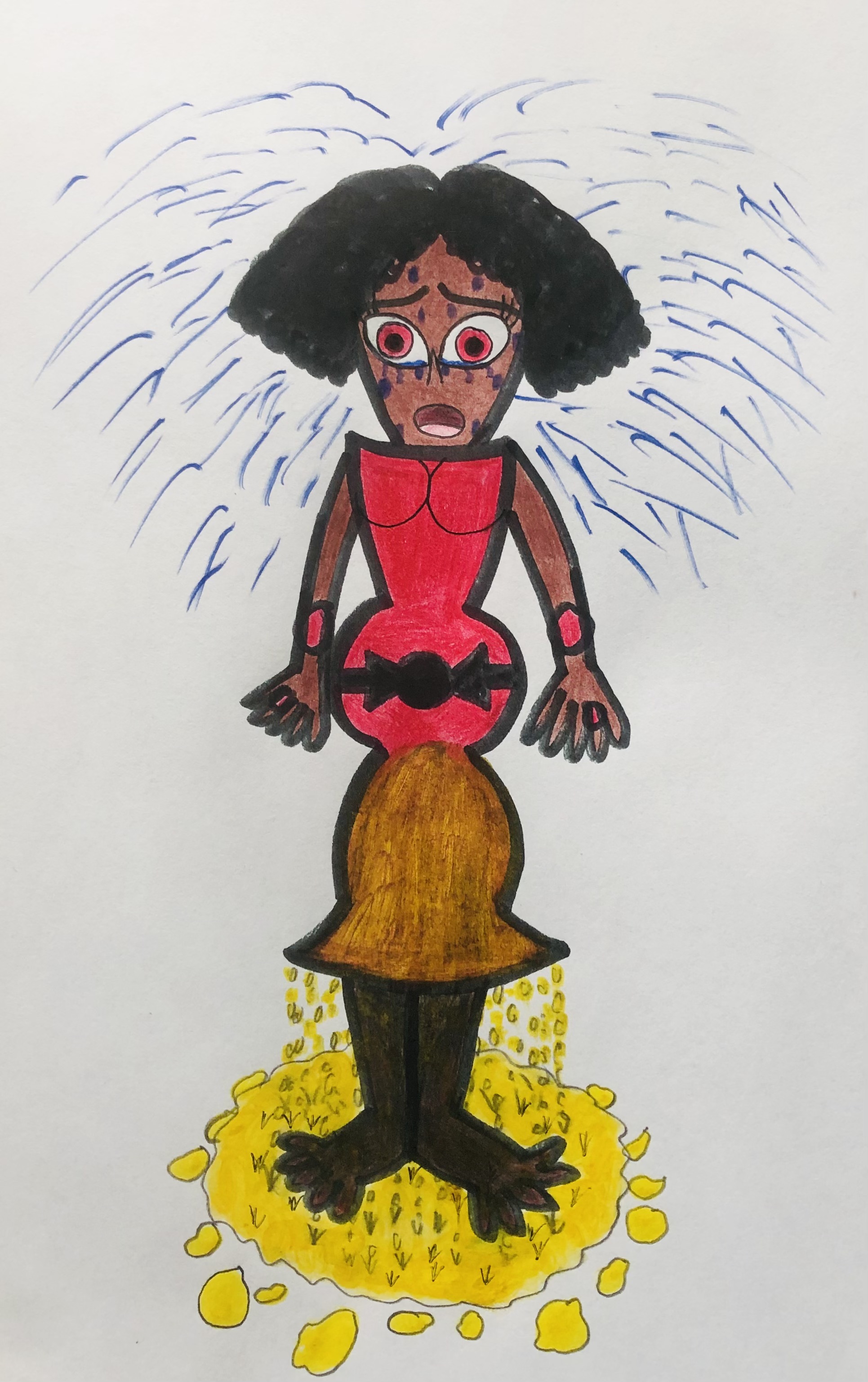 Mvs9966 African Adolescent Girl Peeing Wet Red Dress by MVS9966 on DeviantArt