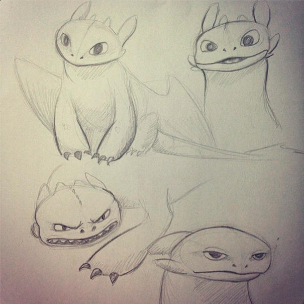 Toothless sketches by Dani12292 on DeviantArt