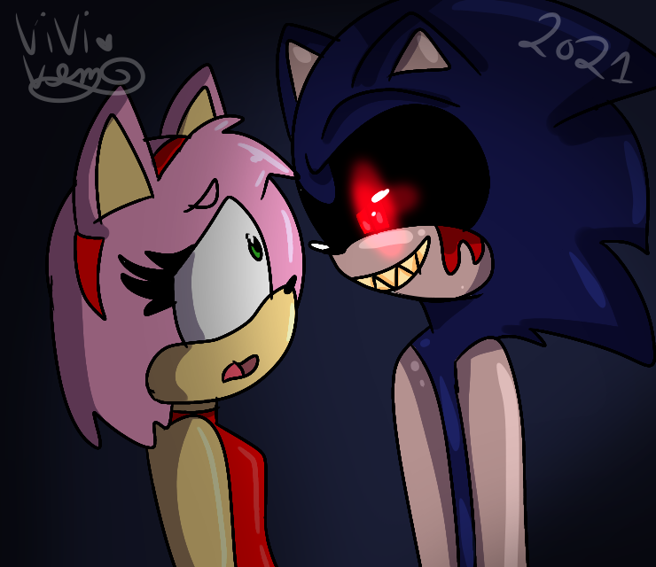 Sonic.EXE taking Amy's soul by AuroraRose45 on DeviantArt