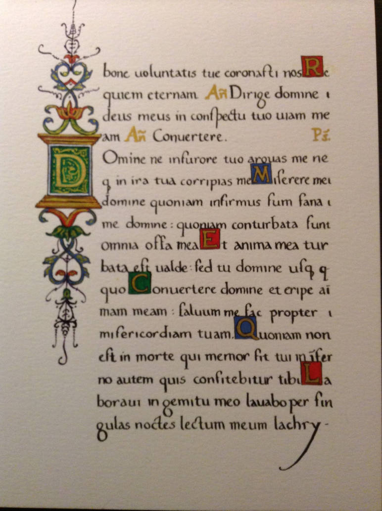 Renaissance Calligraphy Page by Septaliger on DeviantArt