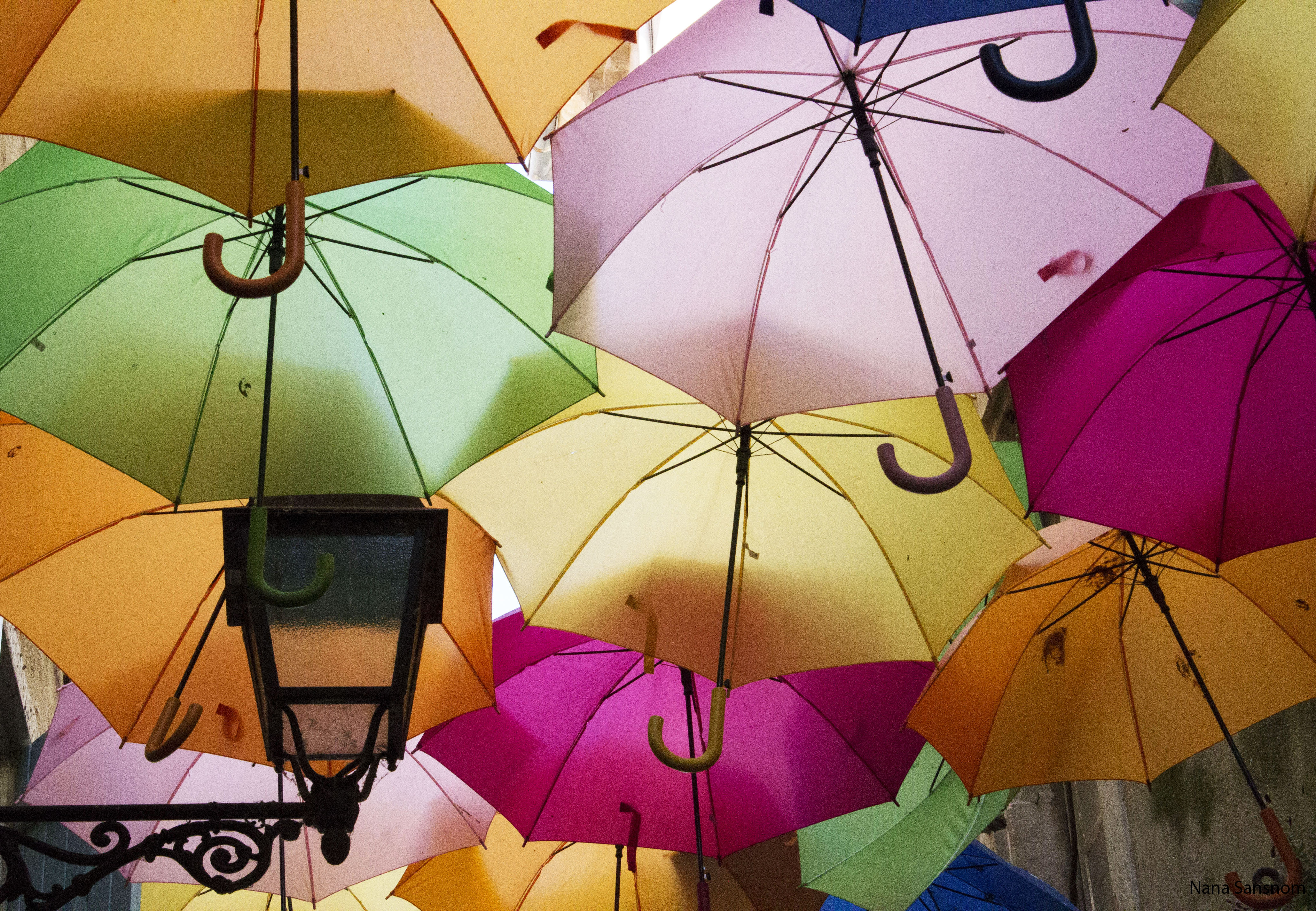 Street Lamp Vs Umbrellas