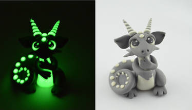 gray glow in dark dragon