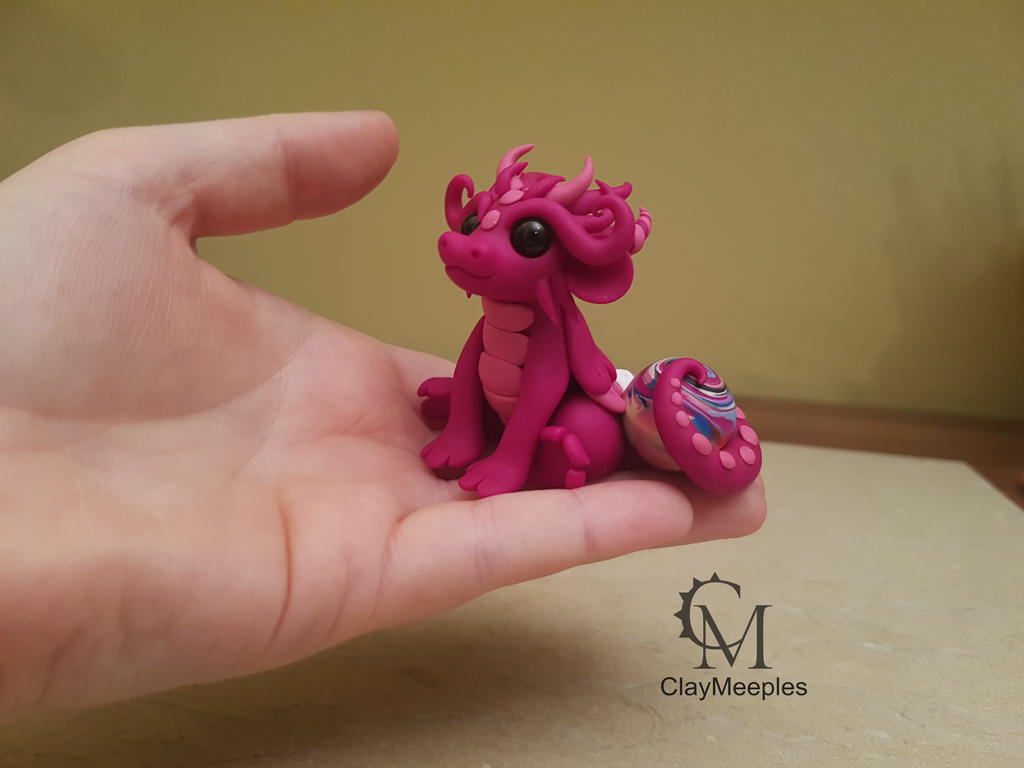 Pink Dragon Figurine