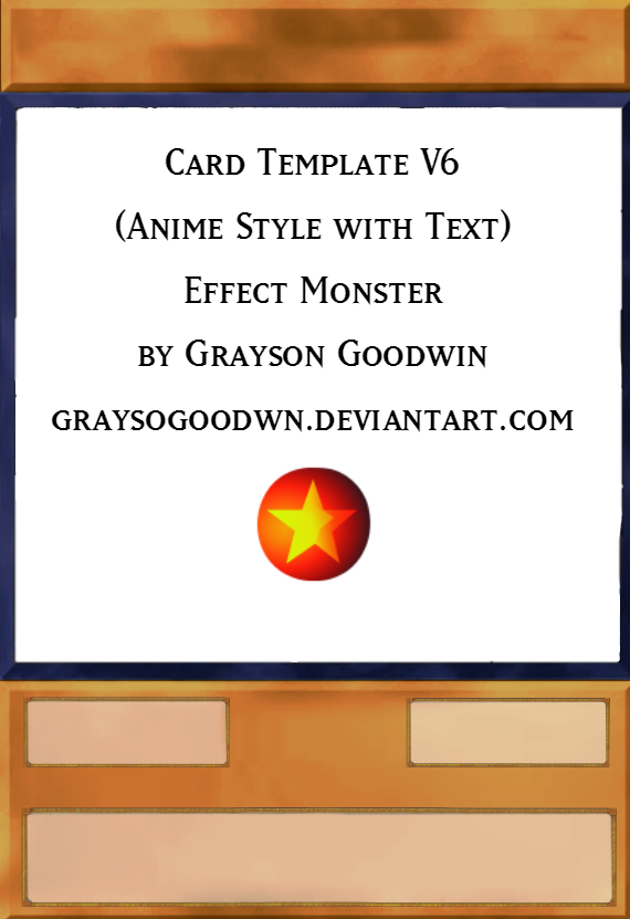 Yu Gi Oh Card Template V6 Anime Style With Text By Graysongoodwin On Deviantart Yu Gi Oh Card Template V6 Anime Style With Text By Graysongoodwin On Deviantart