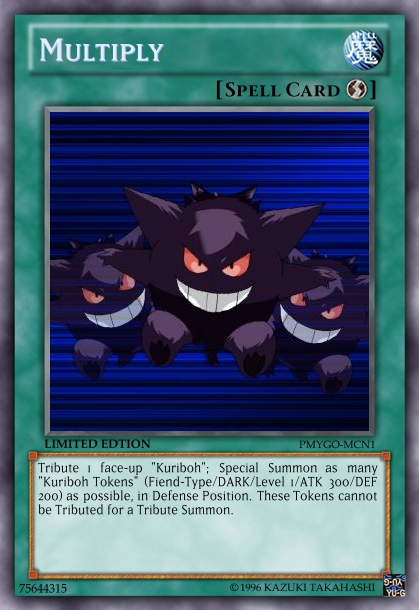 multiply yugioh card LOCH-JP002 Multiplying Kuriboh! (UR) (Over-Frame) You can only use each effect of Vision HERO Multiply Guy once per turn. The new Multiplying Kuriboh! is