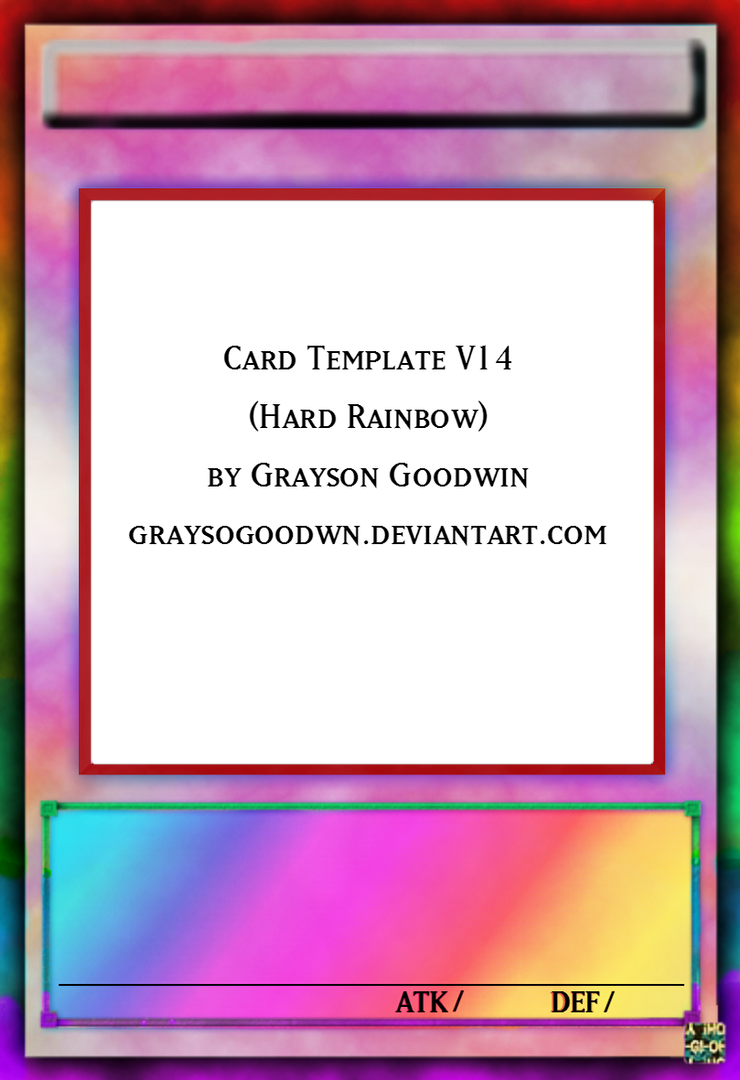 YuGiOh! Card Template V13 (Hard Rainbow) by GraysonGoodwin on DeviantArt