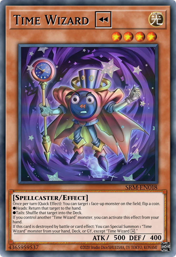 yugioh wizard card Dark Magician MVP1-ENSV3 Yu-Gi-Oh! Once per turn Time Wizard Rewind by GraysonGoodwin