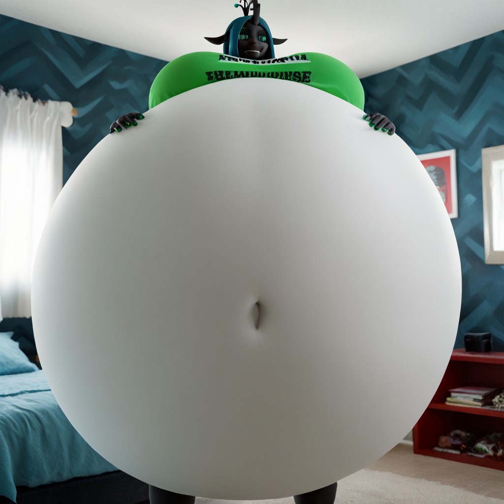 Billy Inflation Queen Chrysalis Belly Inflation by DarkLady94Two on DeviantArt