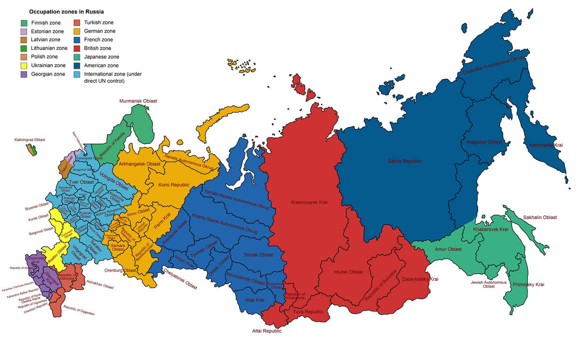 Occupation zones in Russia by lobux on DeviantArt