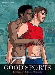 The cover of GOOD SPORTS, a gay erotic comic! by DaleLaz