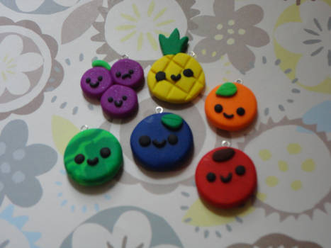 Flatback fruit charms! :3