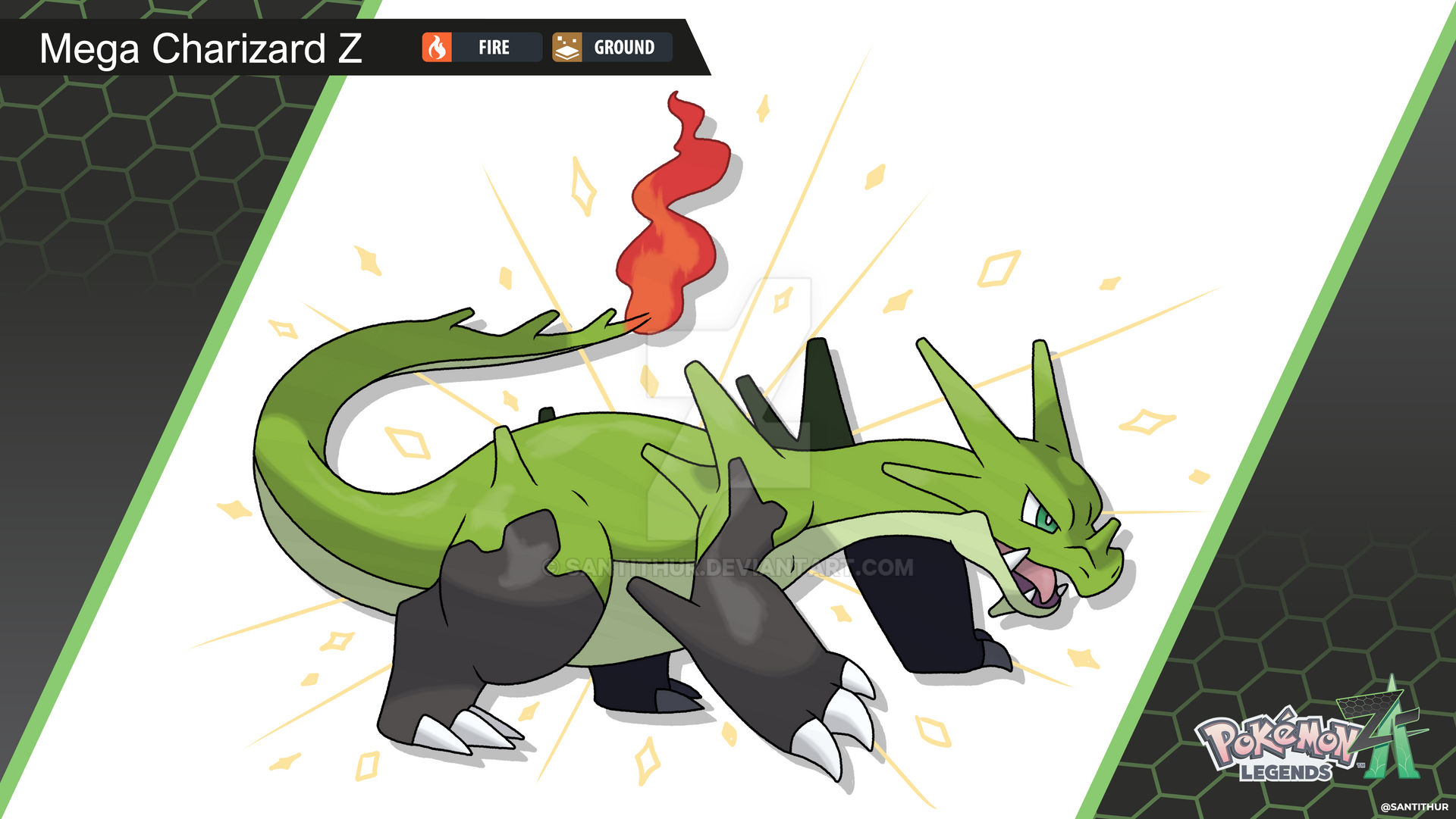 Shiny Mega Charizard Z By Santithur On DeviantArt shiny-mega-charizard-z-by-santithur-on-deviantart