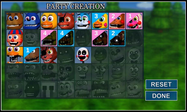 FNAF World Ultimate: Party Creation Screen (WIP) 2 by Legofnafboy2000 on  DeviantArt