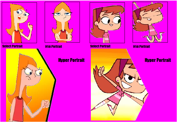 Candace and Vana's portraits for :iconbeanfan112: