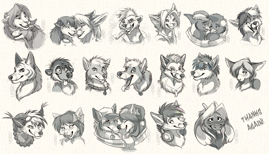 Headshot Sketch Commission: Batch 3