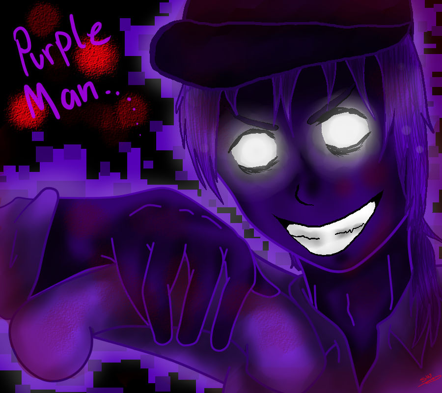 Фиолетовый человек существует. Purple man ФНАФ. Пёрпл Гай канон.