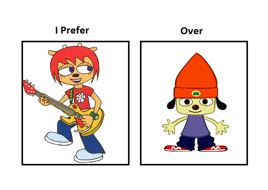 Inverted Color Parappa I prefer Lammy over Parappa by AmericanWerewolfonDA on DeviantArt