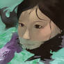 girl under water