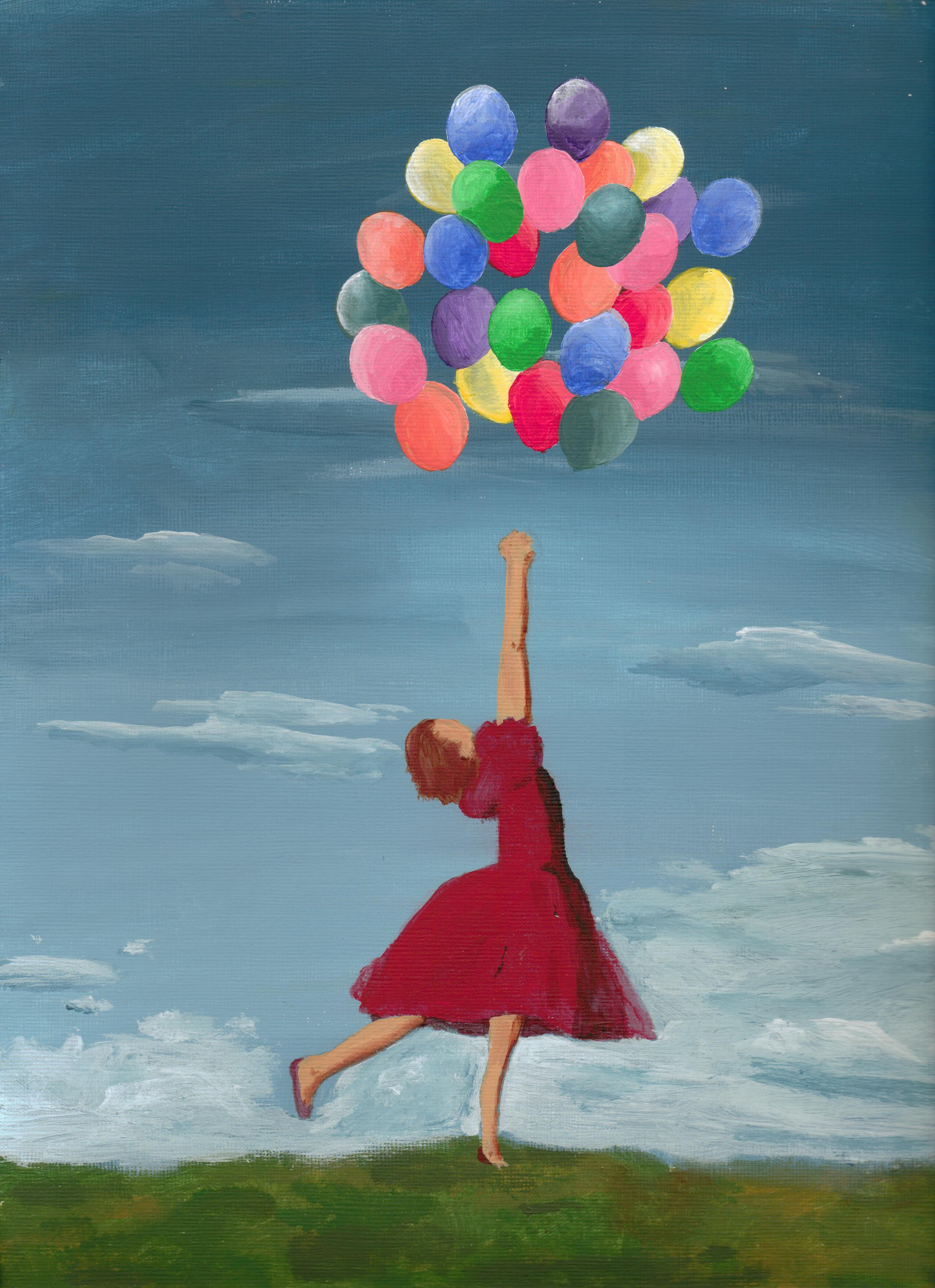 Girl With Balloons By ChickenLover27 On DeviantArt girl-with-balloons-by-chickenlover27-on-deviantart