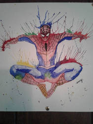 watercolor spidey