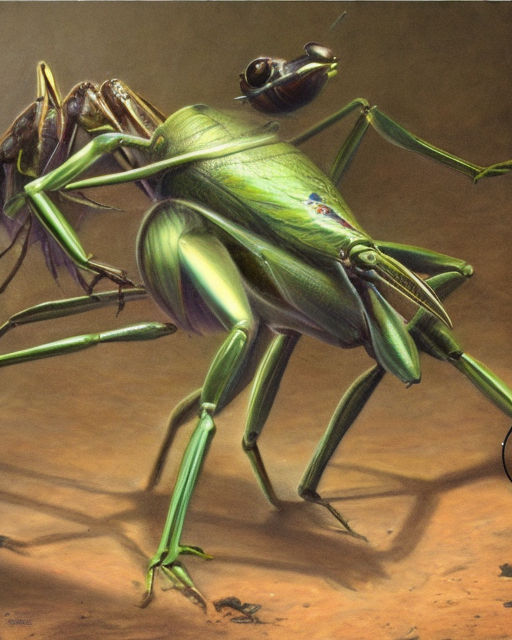 A Large Insectoid Alien About To Pounce by CaptGage on DeviantArt