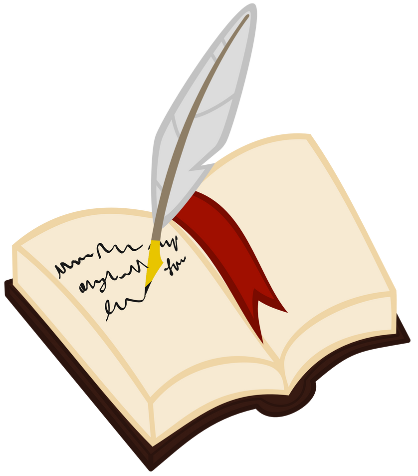 Картинки с раскрытой книгой и пером
