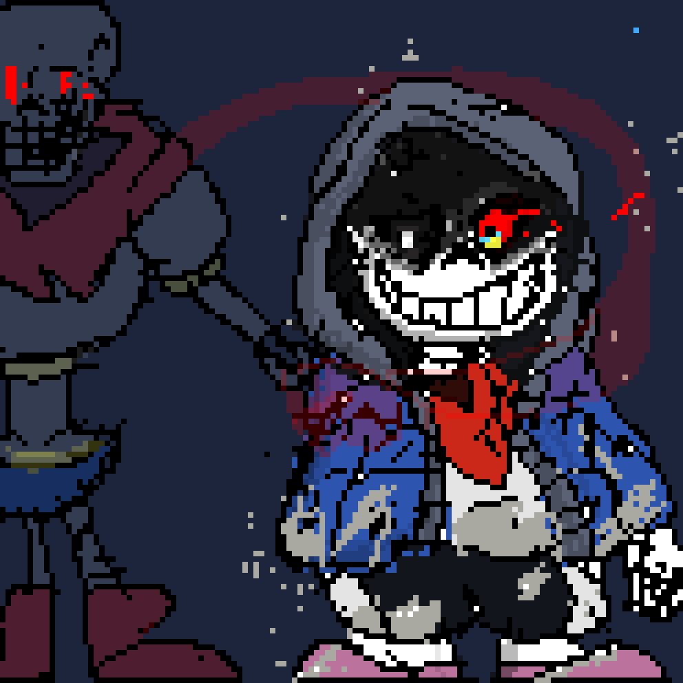 Dust Sans and Dustdust Sans Battle Sprites Revamp by JesterBones4150 on  DeviantArt