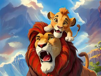 lion and the lion kid from the lion king