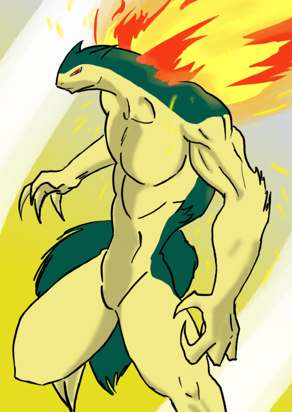 Anthro Typhlosion Colored