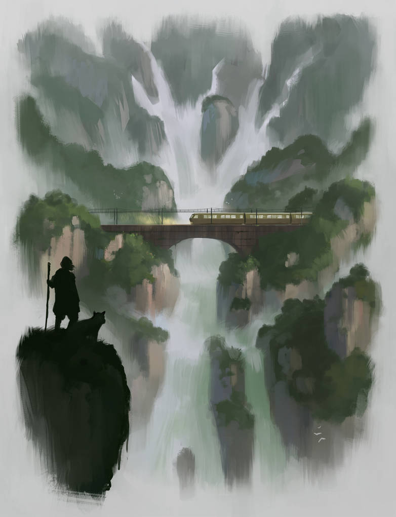 Mountain Train by joeypoolart on DeviantArt
