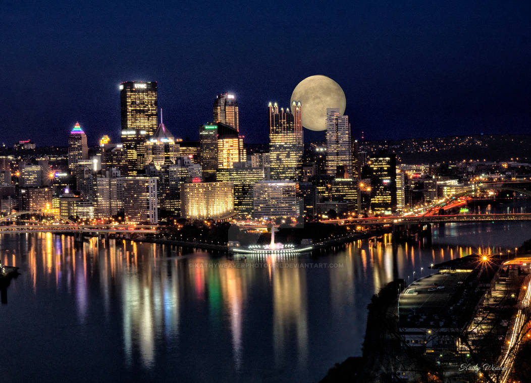 Moon Rise Over Pittsburgh by KathyWeaverPhotogirl on DeviantArt