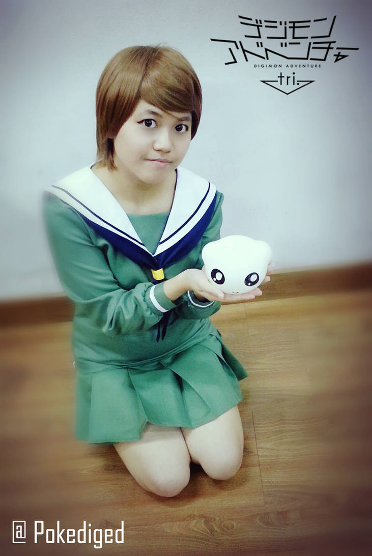 Digimon Adventure Tri - Holding Yukimibotamon by pokediged on DeviantArt