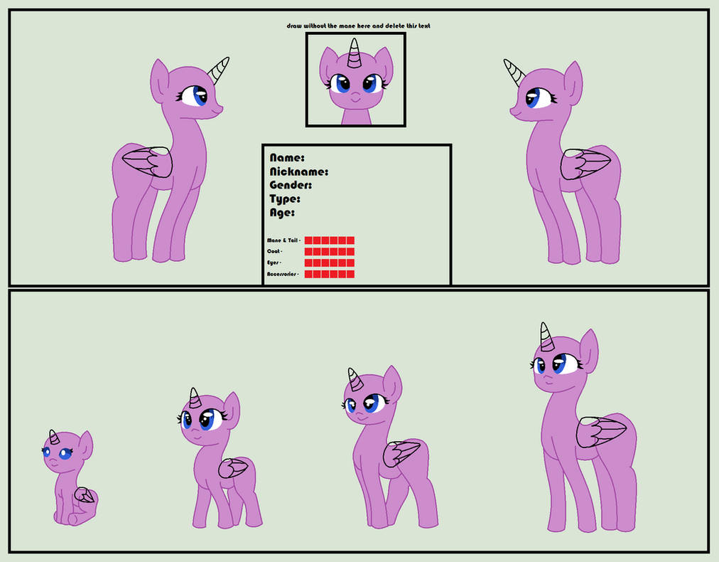 MLP Simple Ref Base by HTUnicorn on DeviantArt